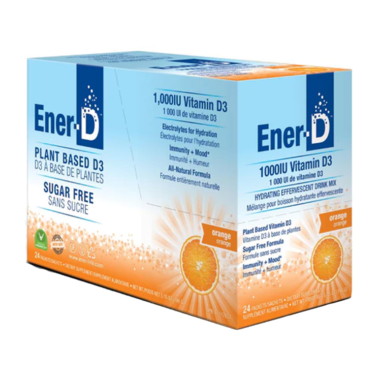 Ener D Vit D3 1000IU Orange Sugar Free 24 sachets